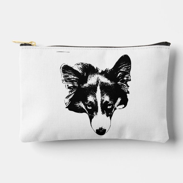Bolsito Accesorio Pequeño chic corgi visage (Anverso)