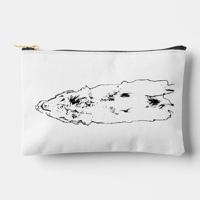 Bolsito Accesorio Pequeño Chic lines, golden form (Anverso)