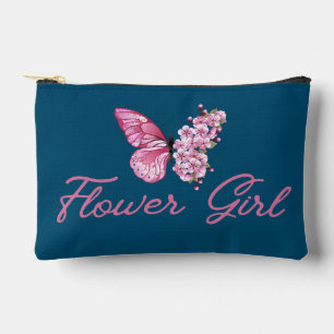 Bolsito Accesorio Pequeño chica de flores elegante, mariposa rosa lindo azul