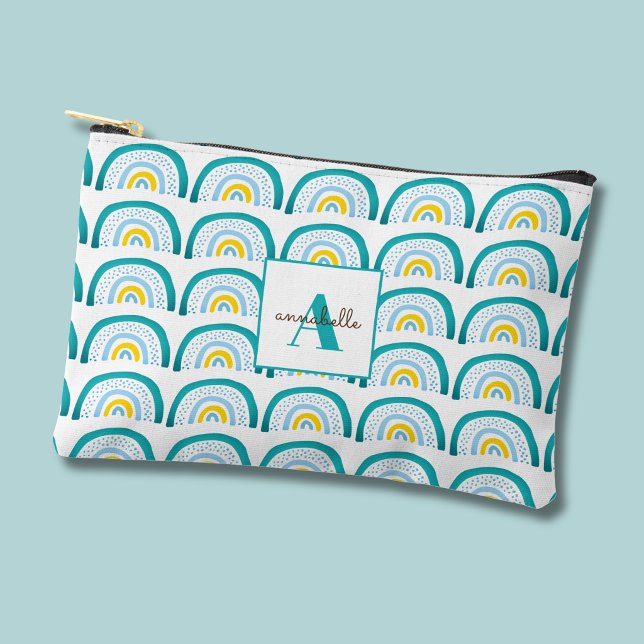 Bolsito Accesorio Pequeño Chicas Arcoíris turquesa (green rainbow accessory pouch)
