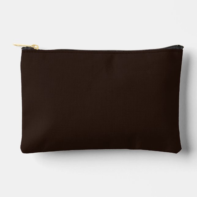 Bolsito Accesorio Pequeño Chocolate oscuro, sólido marrón oscuro (Anverso)