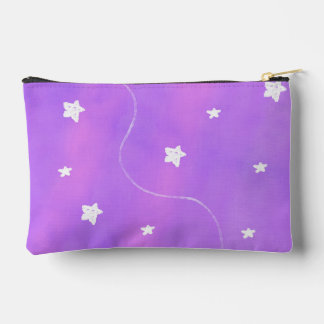 Bolsito Accesorio Pequeño Cielo Nocturno Morado Soñador Estrellado