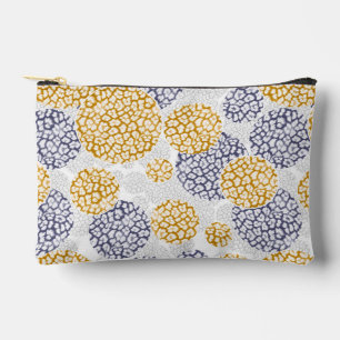 Bolsito Accesorio Pequeño Círculos con huella de piel de leopardo amarillo y