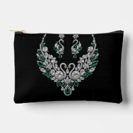 Bolsito Accesorio Pequeño Cisnes de Cristal Esmeralda | Joyería de Lujo