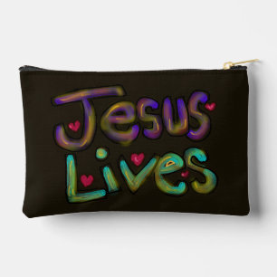 Bolsito Accesorio Pequeño Cita cristiana 'Jesús vive' floral
