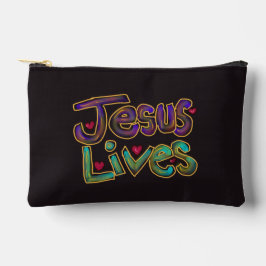 Bolsito Accesorio Pequeño Cita cristiana 'Jesús vive' nombre personalizado
