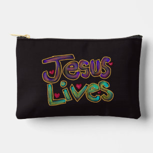 Bolsito Accesorio Pequeño Cita cristiana 'Jesús vive' nombre personalizado