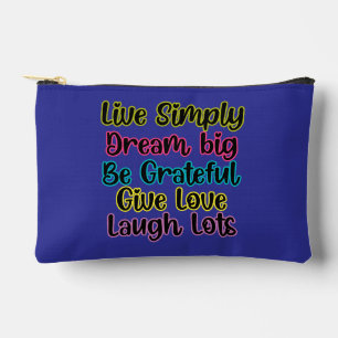 Bolsito Accesorio Pequeño Cita Motivacional Vive Simple Soñar Dar Amor
