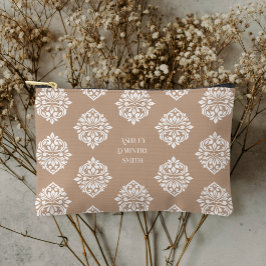 Bolsito Accesorio Pequeño Clásico Damask Regency Beige