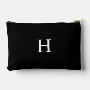 Bolsito Accesorio Pequeño Clásico Negro Monograma Elegante