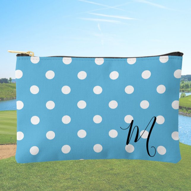 Bolsito Accesorio Pequeño Classic Blue Polka Dots Pattern Makeup or (Subido por el creador)