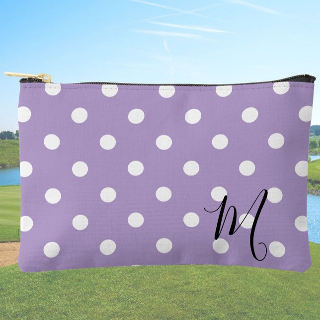 Bolsito Accesorio Pequeño Classic Purple Polka Dots Pattern Makeup or (Subido por el creador)