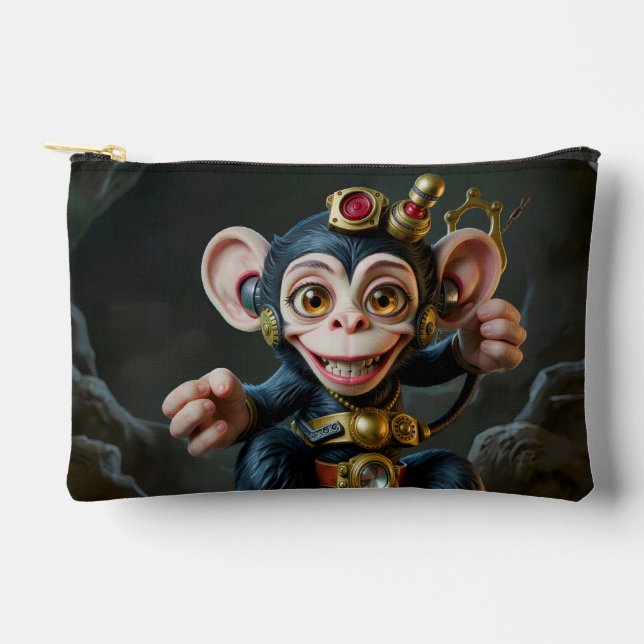 Bolsito Accesorio Pequeño Clockwork Cavekeeper – El mono susurrante (Anverso)