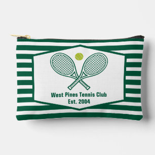 Bolsito Accesorio Pequeño Club de Campo de Tenis a Rayas Verdes Personalizad