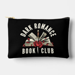 Bolsito Accesorio Pequeño Club de Libros de Romance Oscuro Floral Rojo