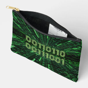 Bolsito Accesorio Pequeño Código binario 69 de SlipperyJoe vibrante verde co