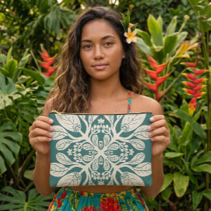 Bolsito Accesorio Pequeño colcha hawaiana naupaka