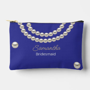 Bolsito Accesorio Pequeño Collar de la Perla azul eléctrica