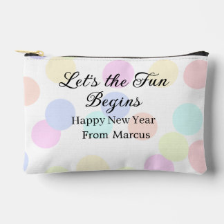Bolsito Accesorio Pequeño Colorful polka dots let's the fun begins new year 
