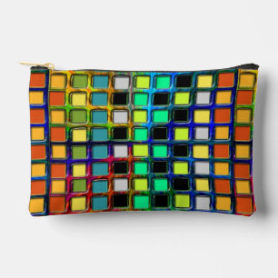 Bolsito Accesorio Pequeño Colorida cuadrícula cubierta por Shirley Taylor