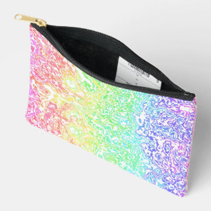 Bolsito Accesorio Pequeño Colorido Boho Trippy Hippie Groovy Mármol Arcoiris