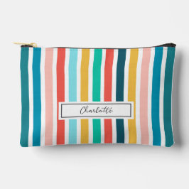 Bolsito Accesorio Pequeño Colorido Moderno Verano Rayas Verticales Personali