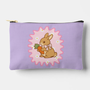 Bolsito Accesorio Pequeño Conejo Kawaii Zanahoria Flores de Primavera