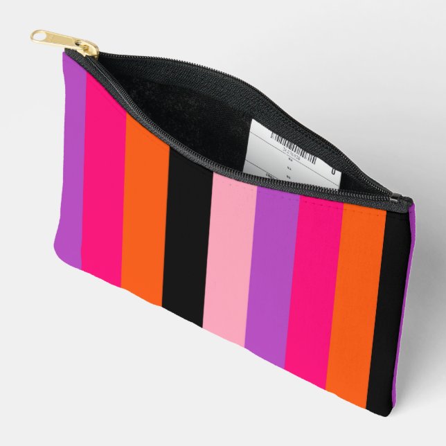 Bolsito Accesorio Pequeño Contemporary Halloween Stripes  (Abierto)