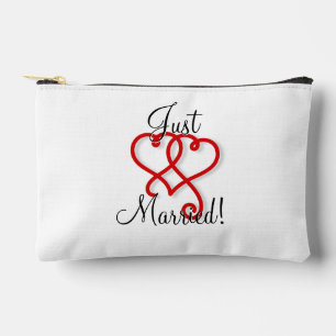 Bolsito Accesorio Pequeño Cool recién casados dos corazones rojos giratorios