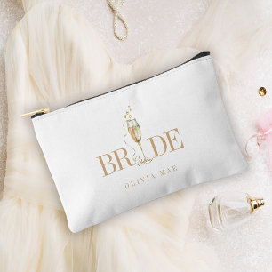 Bolsito Accesorio Pequeño Copa de Champagne Elegante Regalo de Novia Cosméti