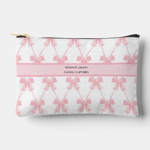 Bolsito Accesorio Pequeño Coquette Pink Bow personalizado