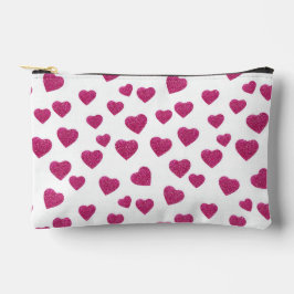 Bolsito Accesorio Pequeño Corazones de purpurina rosa trendy de San Valentín