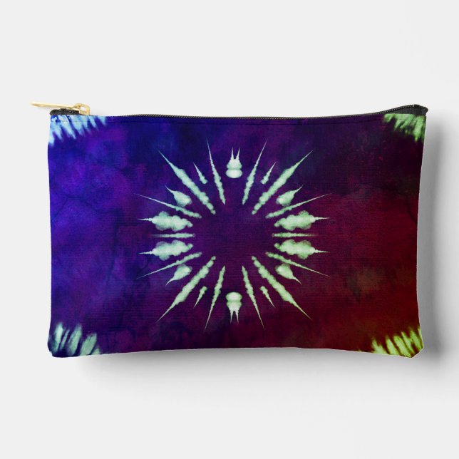 Bolsito Accesorio Pequeño Corbata Morada Tie Dye Pequeña (Anverso)
