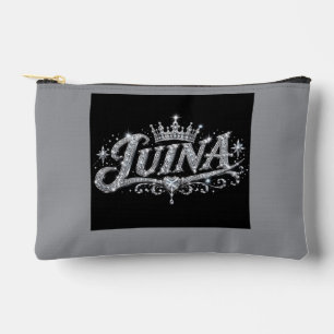 Bolsito Accesorio Pequeño Corona de diamantes de lujo personalizada con nomb