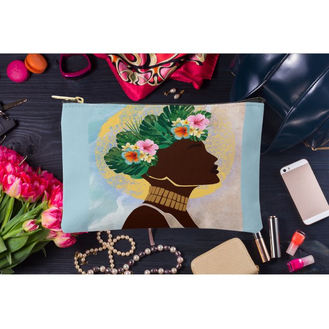 Bolsito Accesorio Pequeño Corona floral de mujer afroamericana (Subido por el creador)