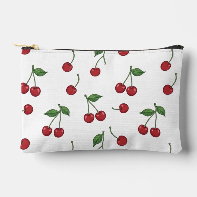 Bolsito Accesorio Pequeño Cosecha Clásica Retro de Cerezas (Anverso)