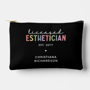 Bolsito Accesorio Pequeño Cosmetólogo estético con licencia de personalizado