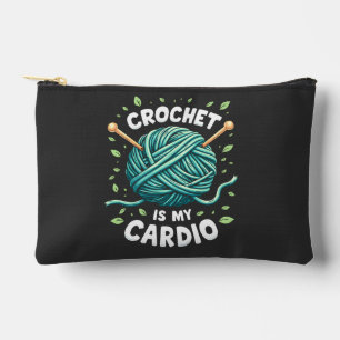 Bolsito Accesorio Pequeño Crochet es mi cardio Hilo de coser Fitness