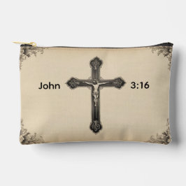 Bolsito Accesorio Pequeño Crucifijo Cristiano Juan 3:16