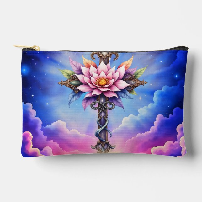 Bolsito Accesorio Pequeño Cruz de Loto Celestial  (Anverso)