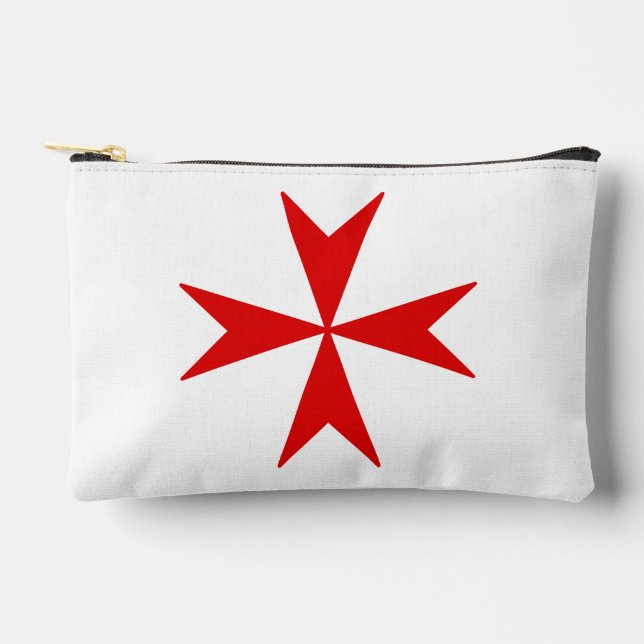 Bolsito Accesorio Pequeño Cruz de Malta (roja) (Anverso)