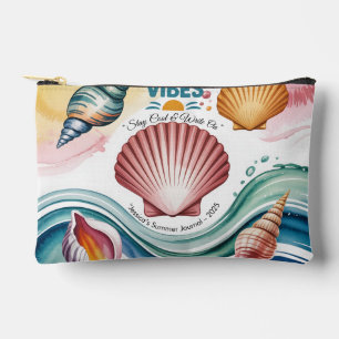 Bolsito Accesorio Pequeño Cuaderno tropical de ondas de verano