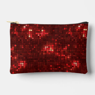 Bolsito Accesorio Pequeño Cuadrados de estilo Disco Rojo Patrón de San Valen