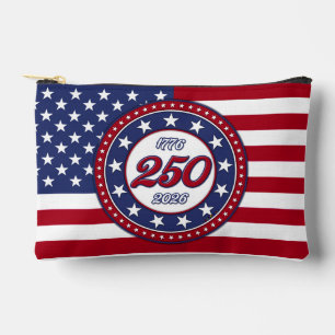 Bolsito Accesorio Pequeño Cumpleaños 250 de América con bandera de EE. UU.