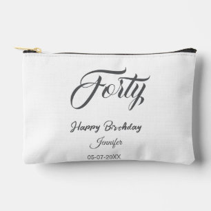 Bolsito Accesorio Pequeño cumpleaños 40 letra cuadragésima agregar nombre fe