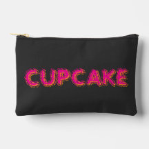 Cupcake Rosa Negro Texto Personalizado