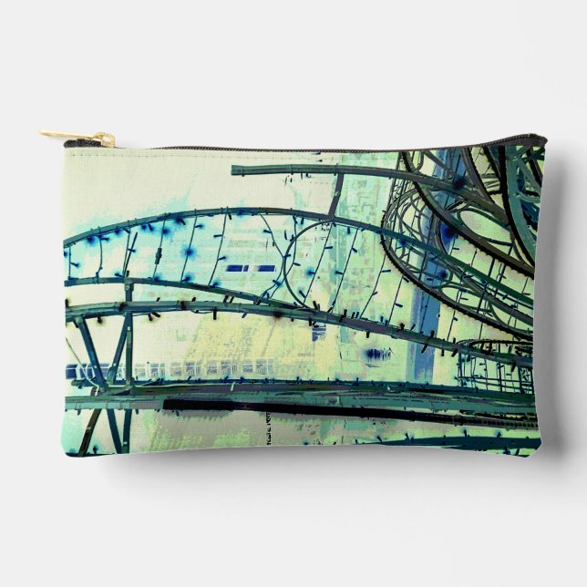 Bolsito Accesorio Pequeño Curvas azules (Anverso)