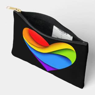 Bolsito Accesorio Pequeño Curvas del corazón del orgullo de SlipperyJoe form