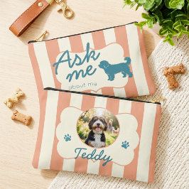 Bolsito Accesorio Pequeño Custom Dog Photo Bernedoodle Mom Gift Pouch