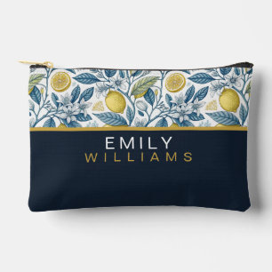 Bolsito Accesorio Pequeño Custom Elegant Mediterranean Lemon Botanical Navy